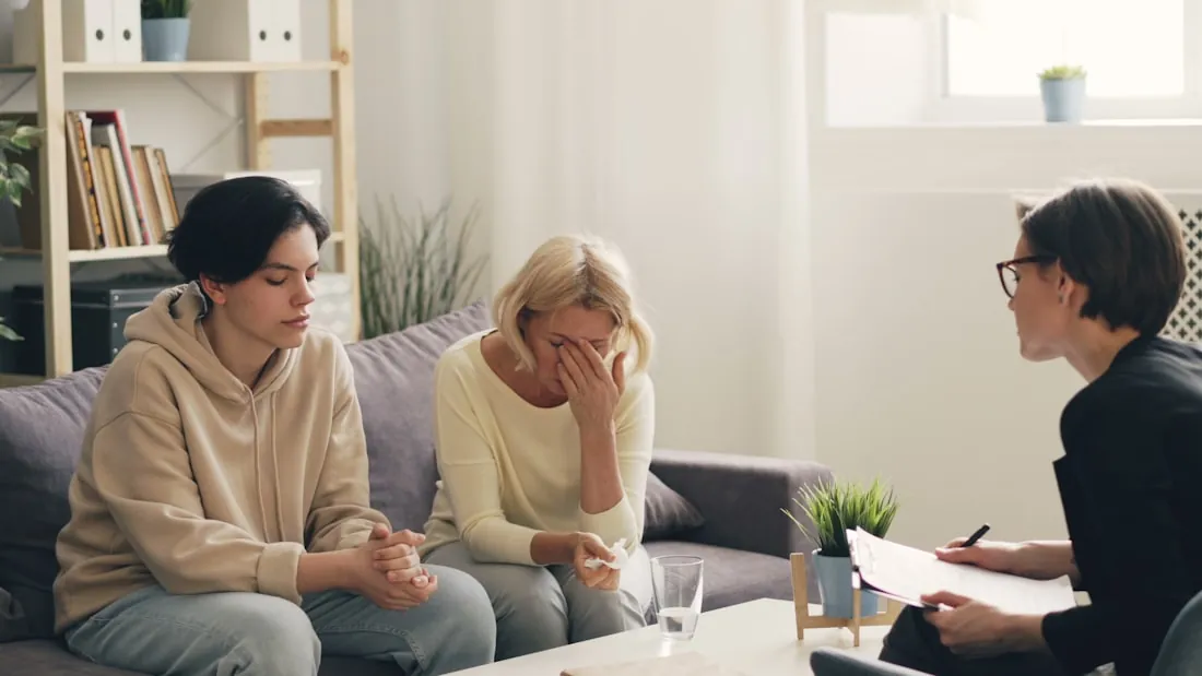 A family together in a session, family and couples therapy at The Trinity in Fort Worth A family together in a session, family and couples therapy at The Trinity in Fort Worth